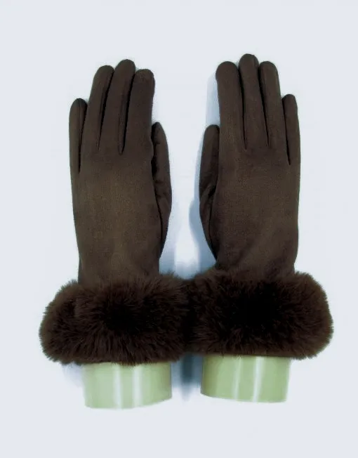 Classic Faux Fur Trim Gloves