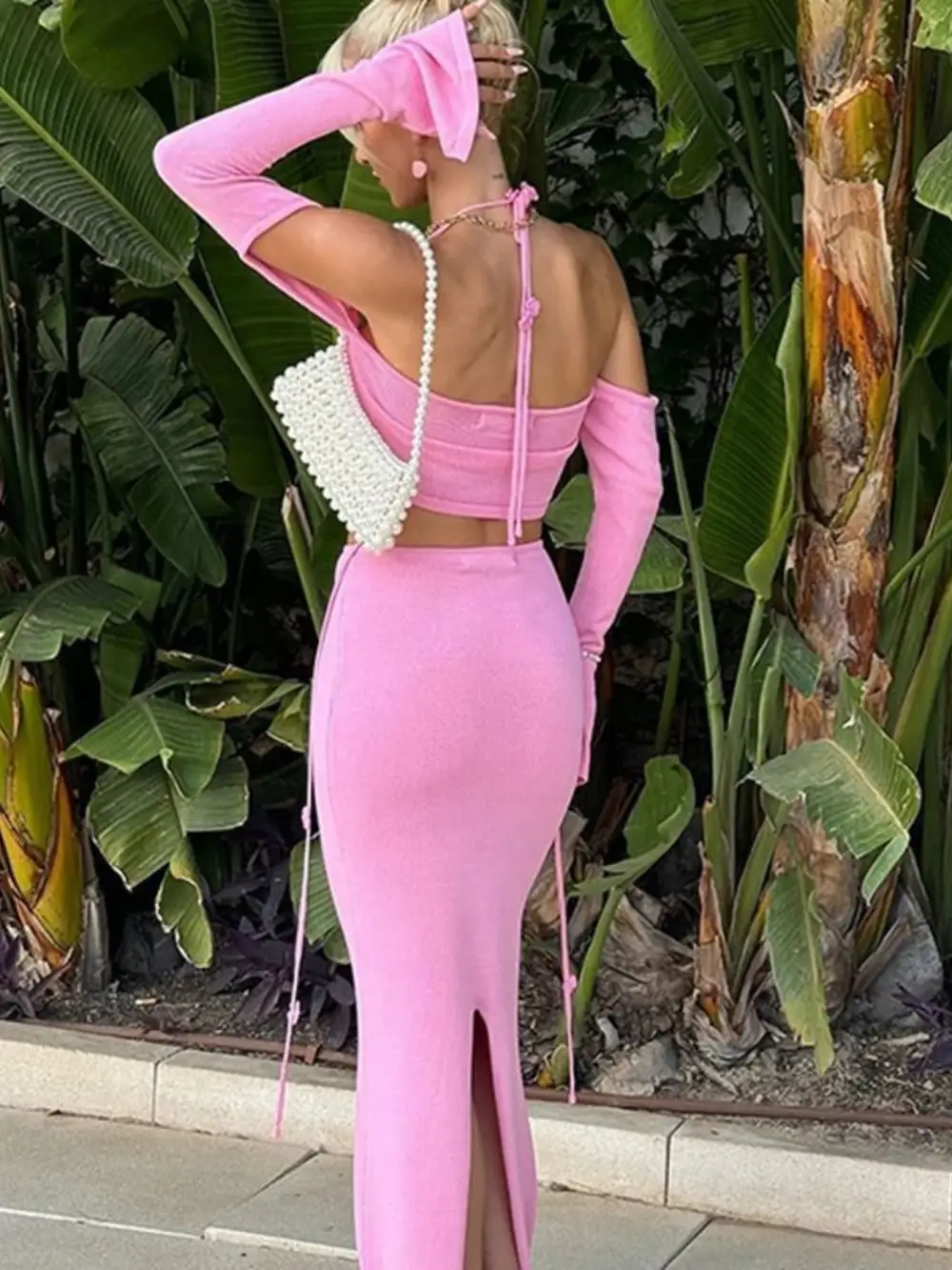 Softline Halter Cropped Detail Coordinated Set