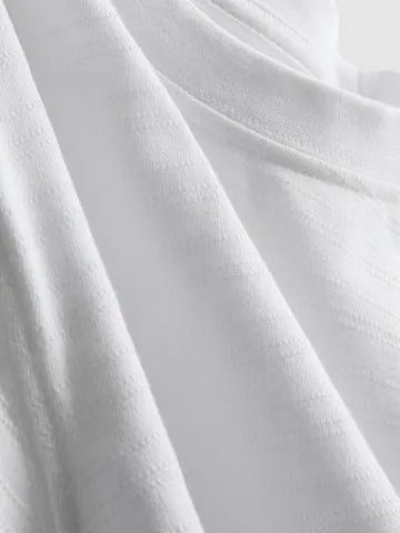 1-9yrs | Pure Cotton Stripe Textured T-Shirt