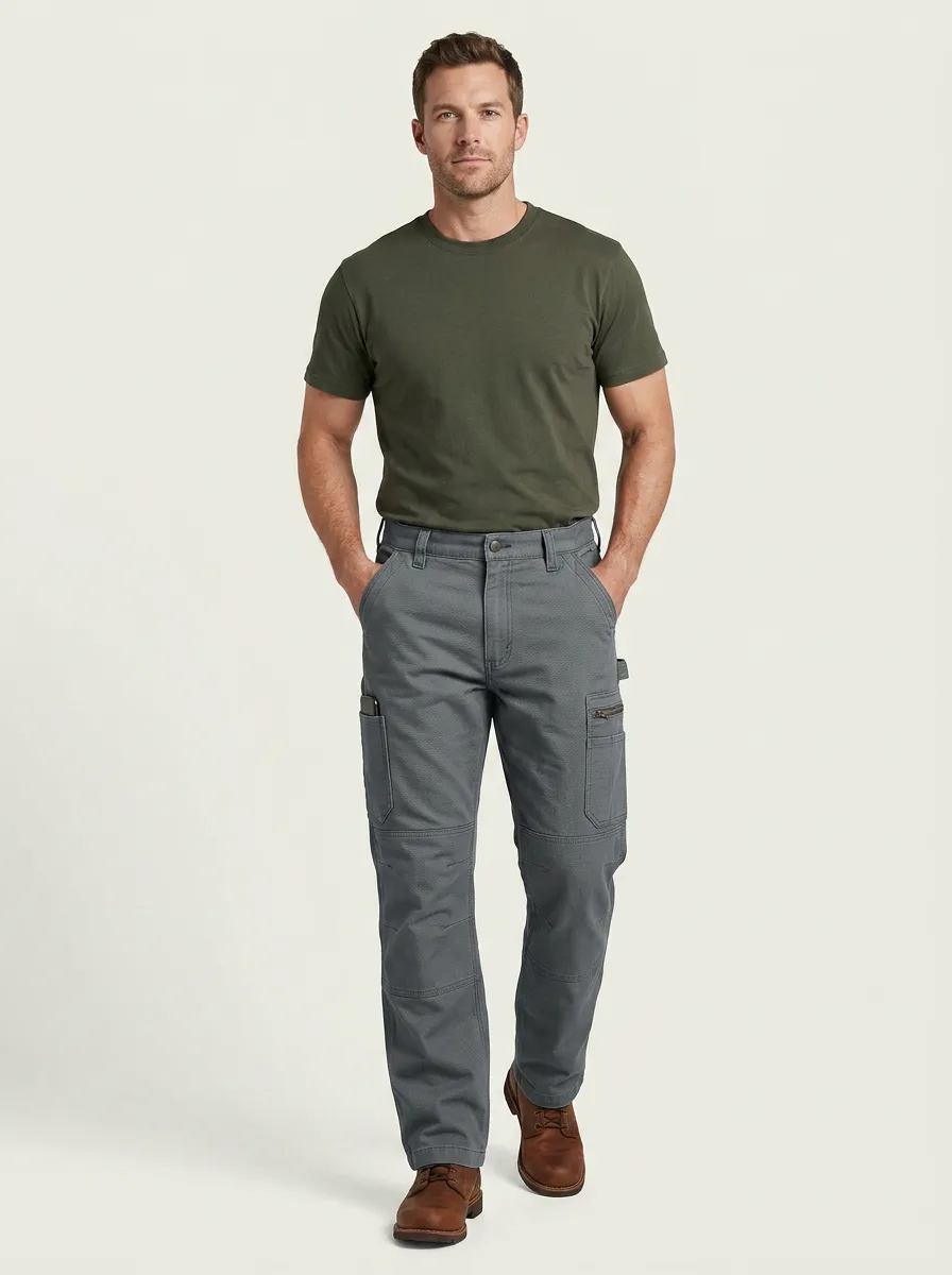 Men's Easy Fit Multi-Pocket Cargo Work Pants