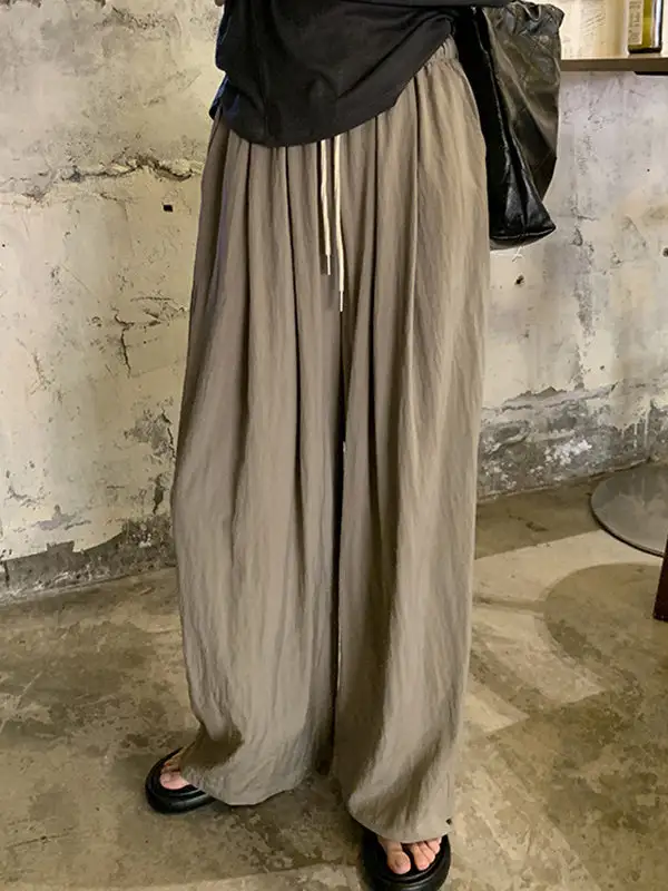 Women's Wide Leg Drawstring Loose Fit Pants