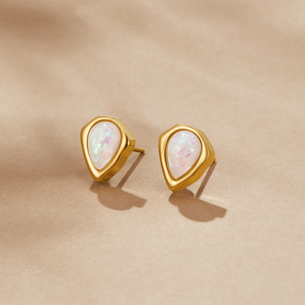 Opal Stud Earrings
