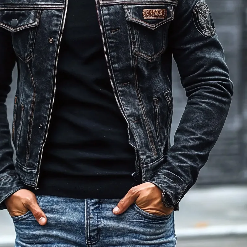 Washed Utility Slim Jacket