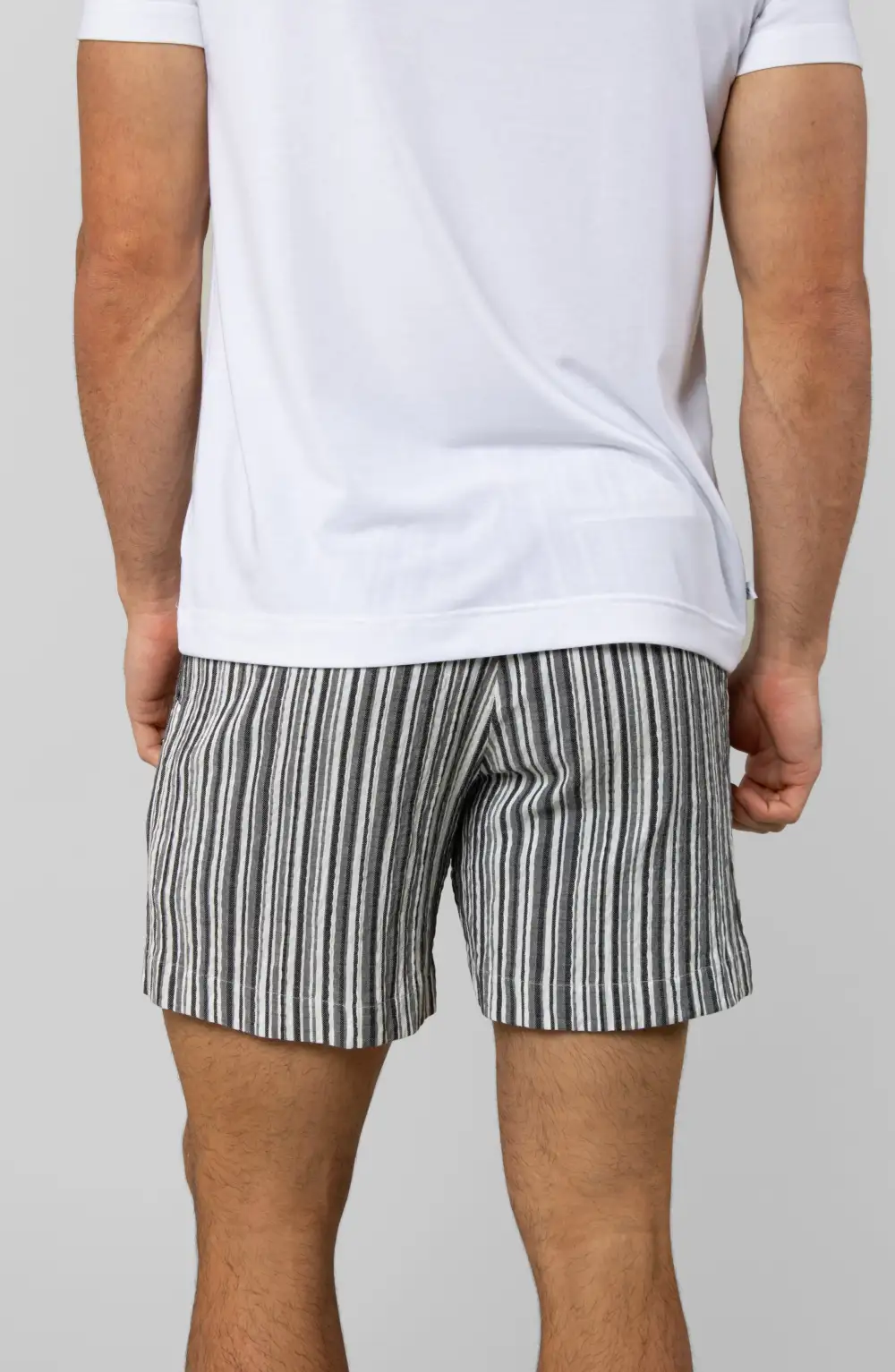 Men's Striped Modal Blend Drawcord Shorts