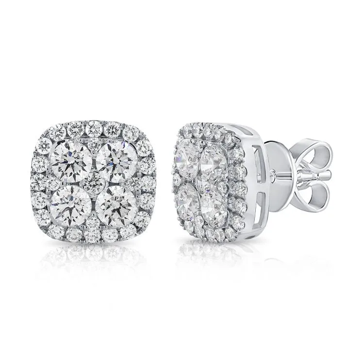 Polished Elegant Gem Detail Stud Earrings