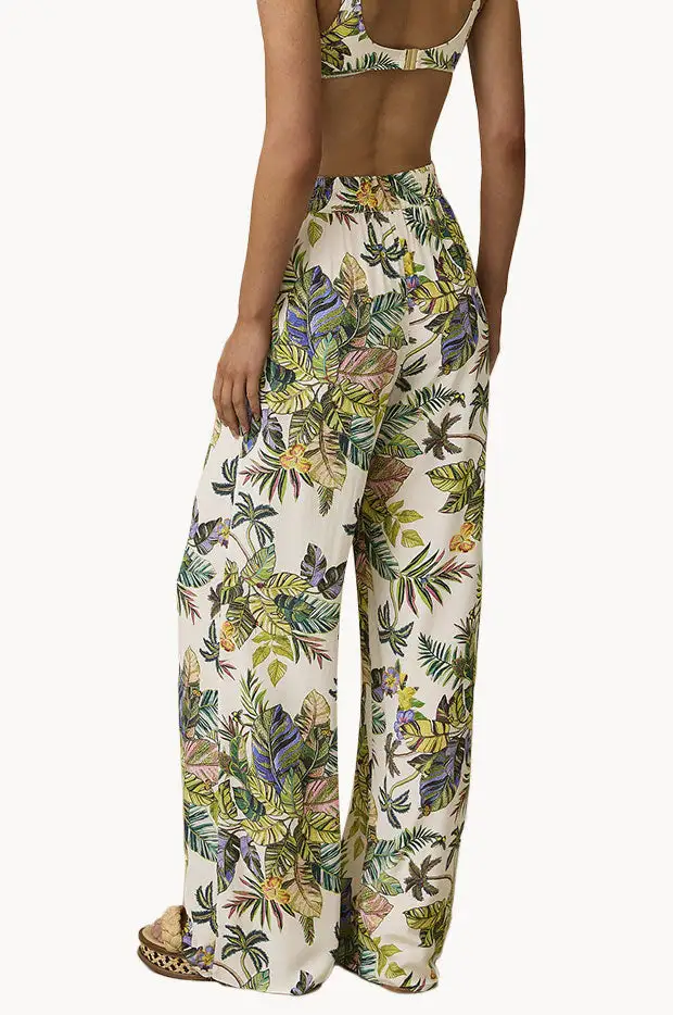 Straight Wide Viscose Pants