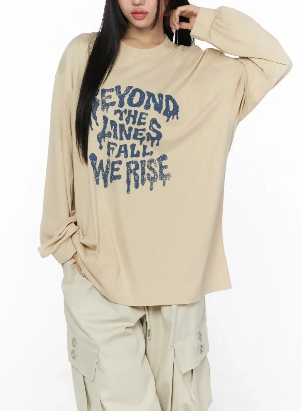 Oversized Graphic Long Sleeve Tee