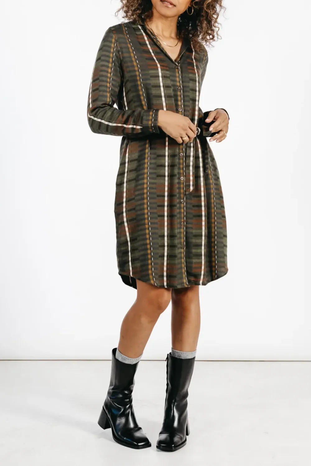 The V-Neck Shirt Casual Dress