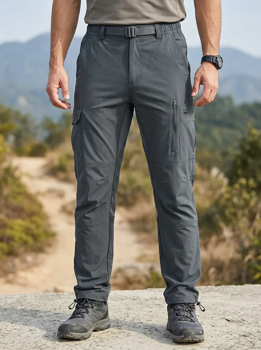 Men's Multi-Pocket Quick-Dry Zip-Pocket Cargo Pants