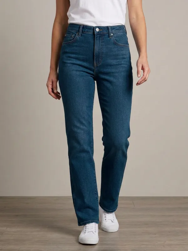 Straight-Leg Denim Casual Denim Jeans