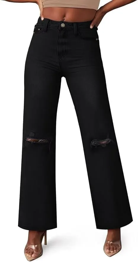 High Rise Straight Leg Jeans