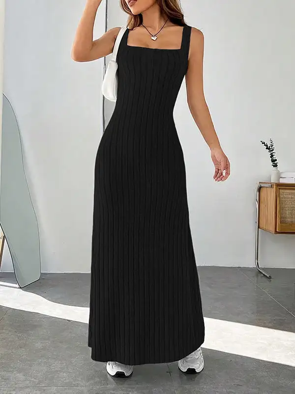 Loose Spaghetti Neck Maxi Dress