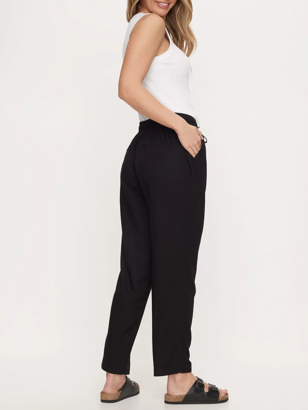 Breathable Linen Wide-Leg Pants