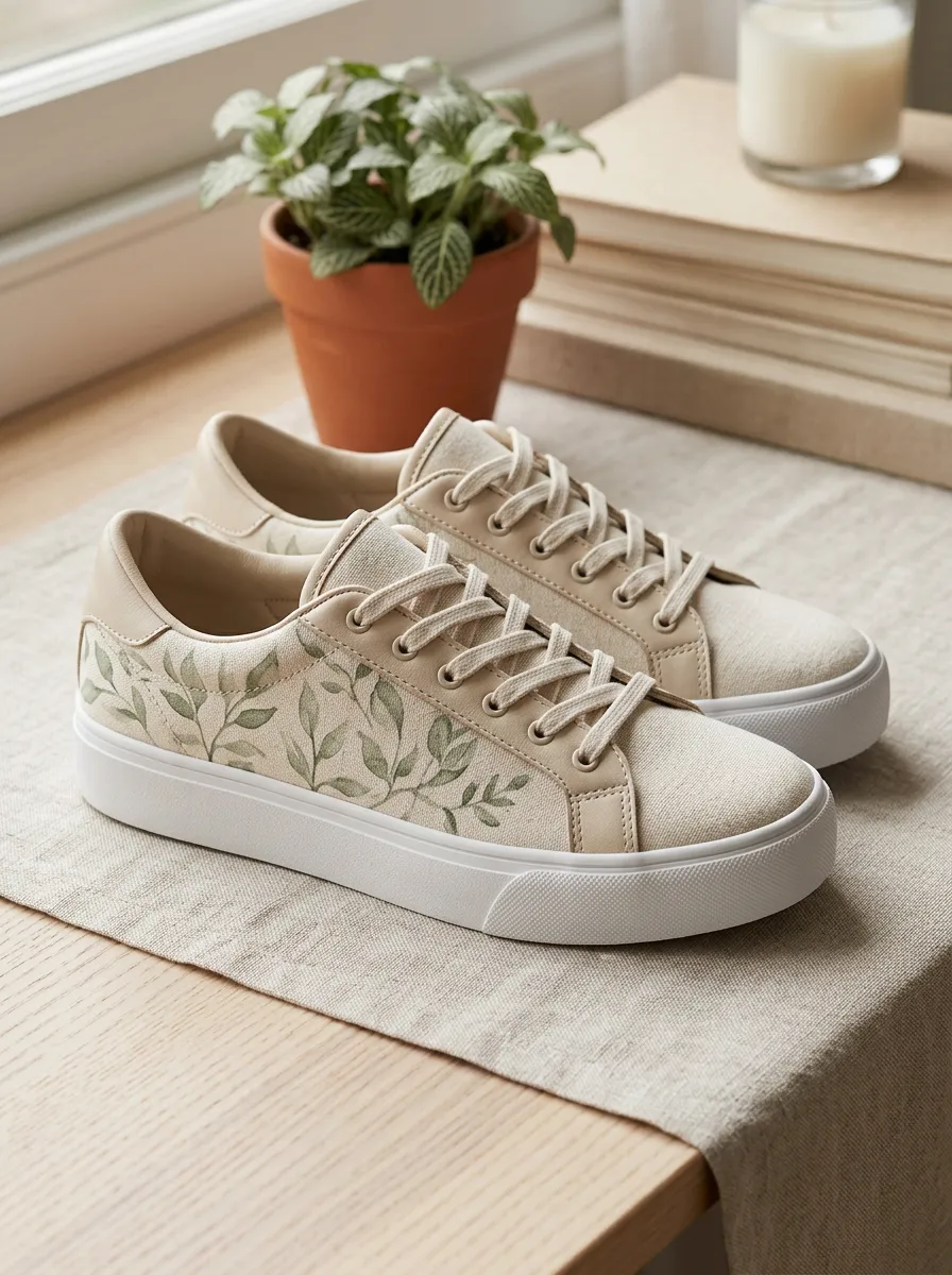 Women's Botanical Nature Lover Leaf Daily Skate Shoes