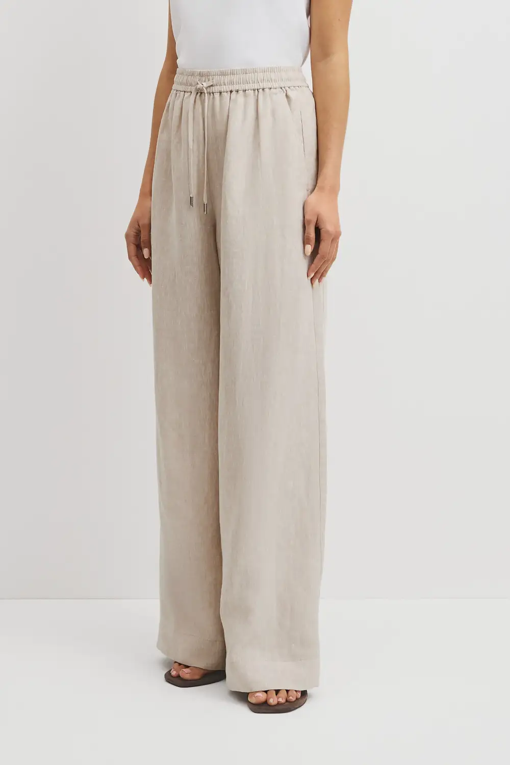 Women's Textured Linen Pants