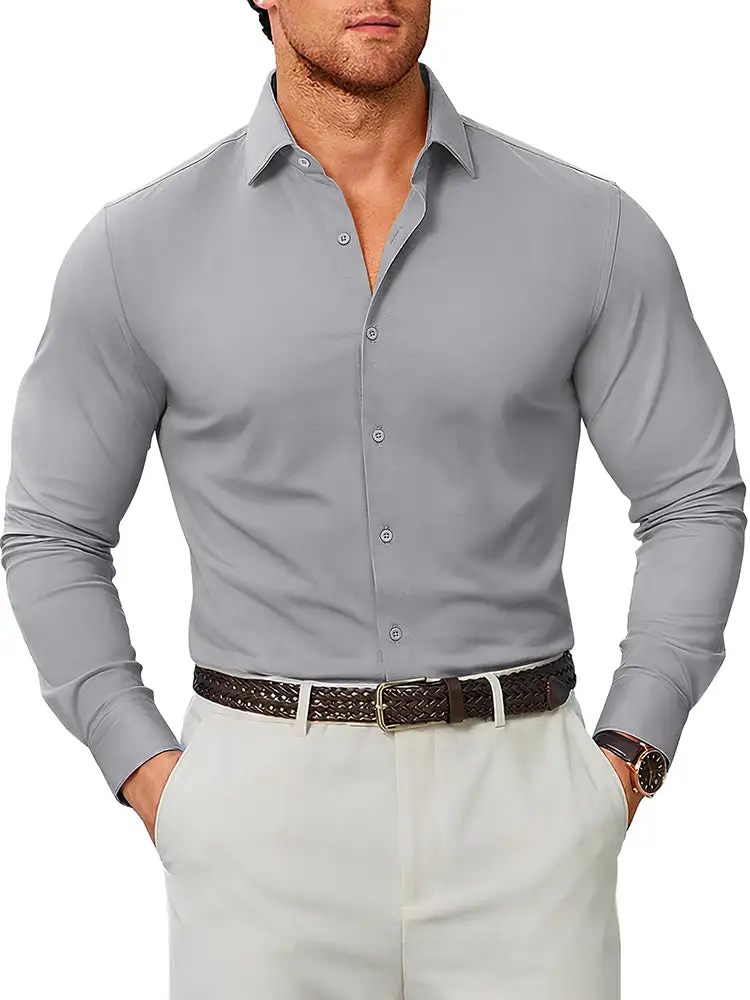 Smooth Weave Formal Cut Dress Shirt