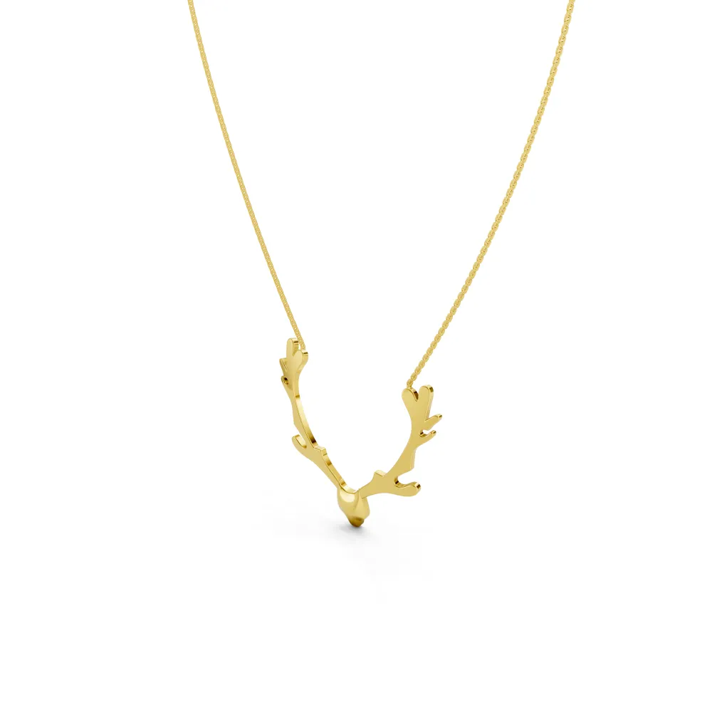 Deer Motif Reindeer Necklace