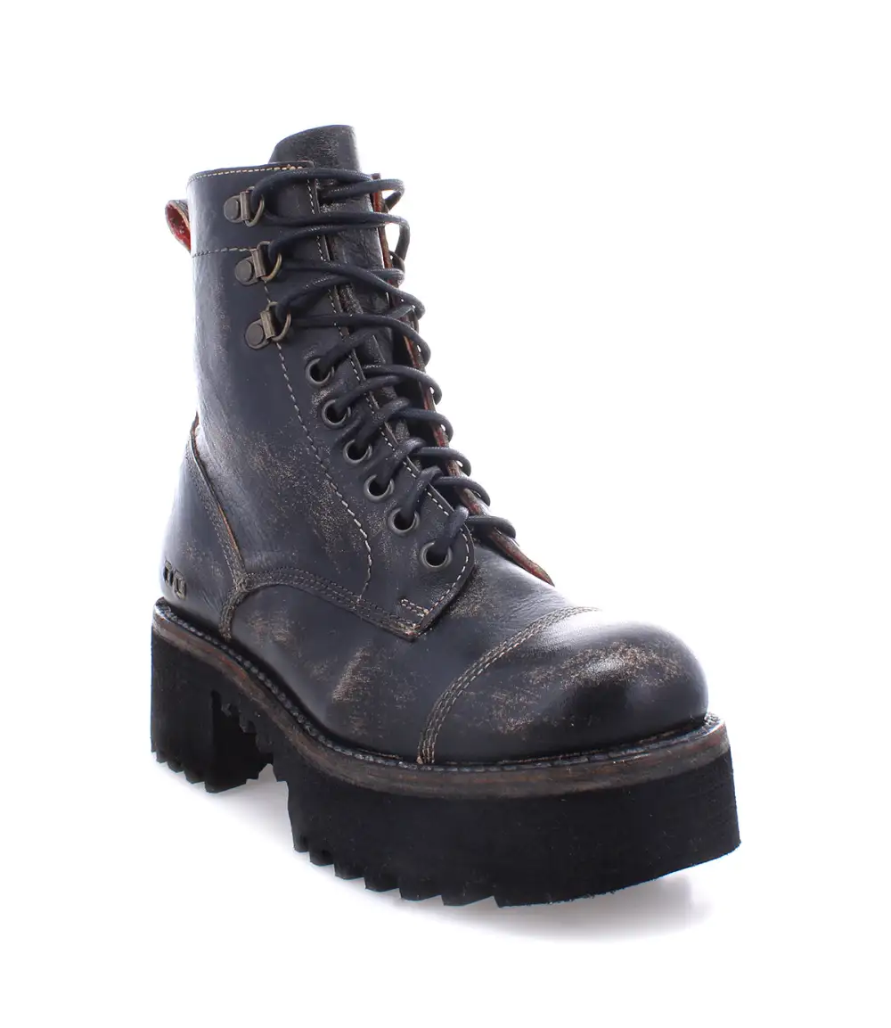 Cap-Toe Side-Zip Combat Boots