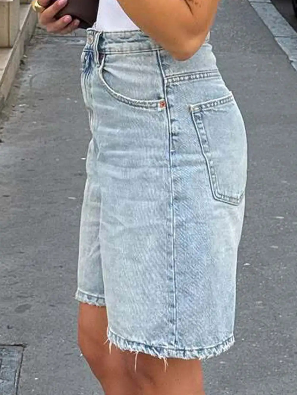 Retro High-Waisted Loose Denim Shorts