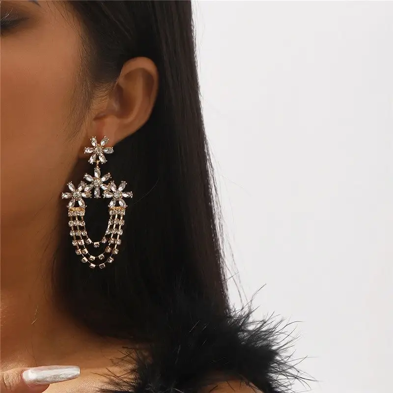 Bohemian Floral Statement Earrings
