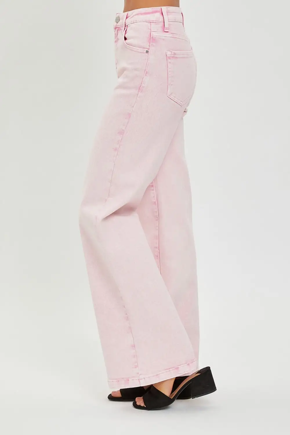 Refined Shape Denim High Rise Wide Leg Jeans