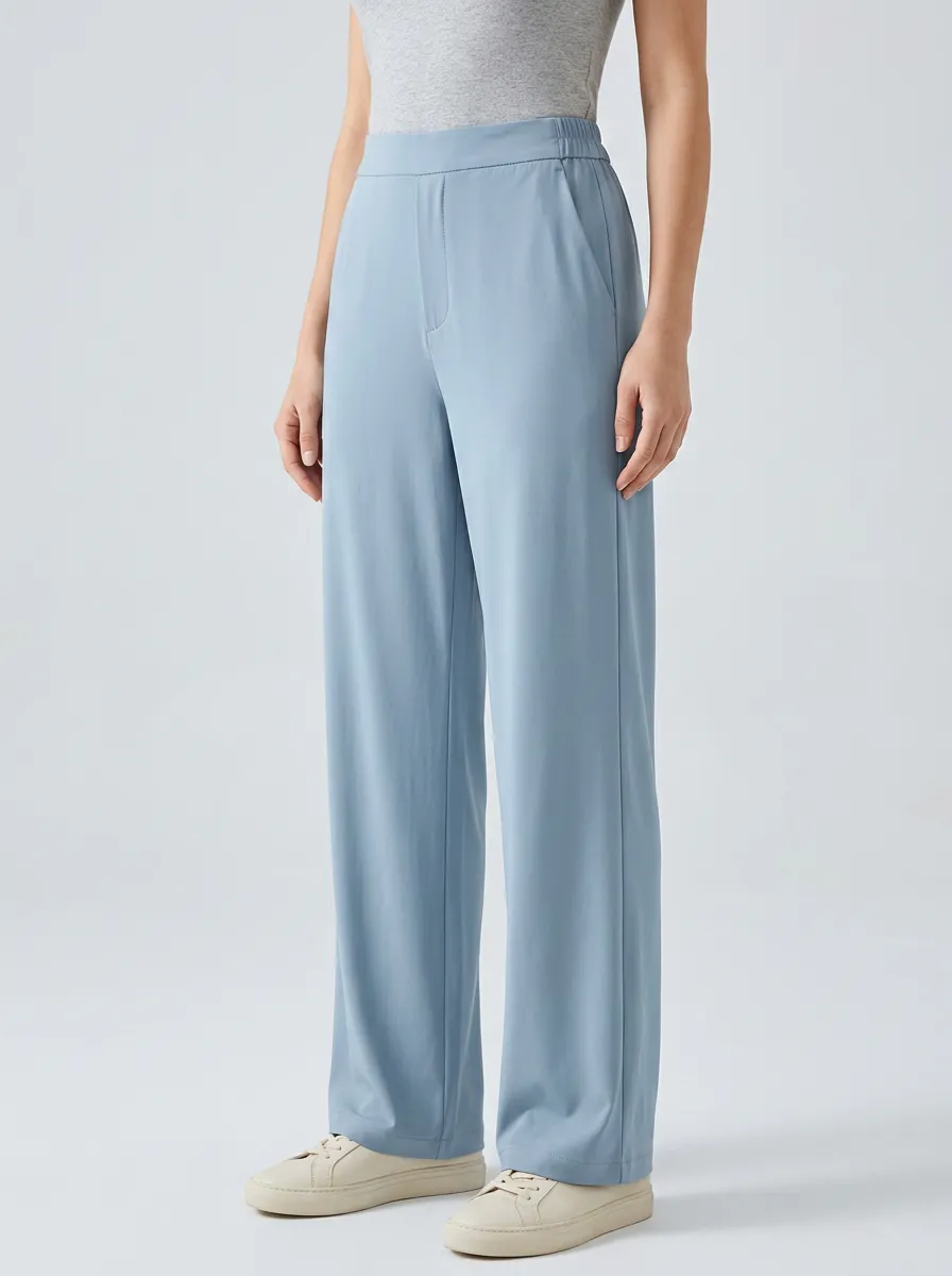 Women's Ice Silk Everyday Pleated Casual Pants