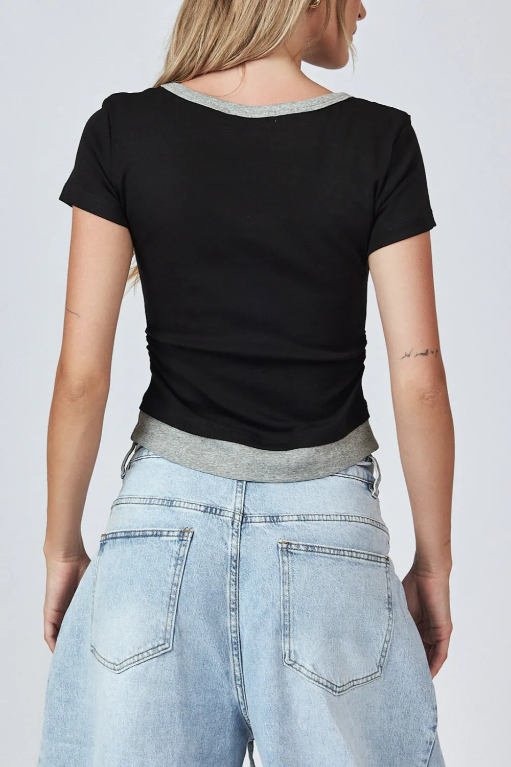 Layered Crew Neck T-Shirt