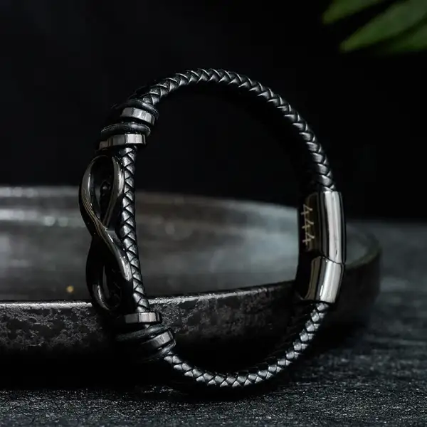 Infinity Design Angel Number Angel Number Titanium Bracelet