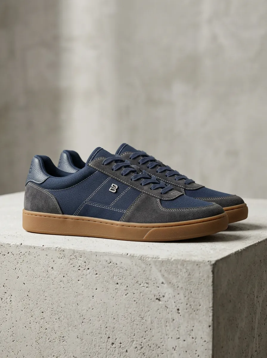 Rugged Suede Look Stitched Daily Wear Men's Casual Sneakers