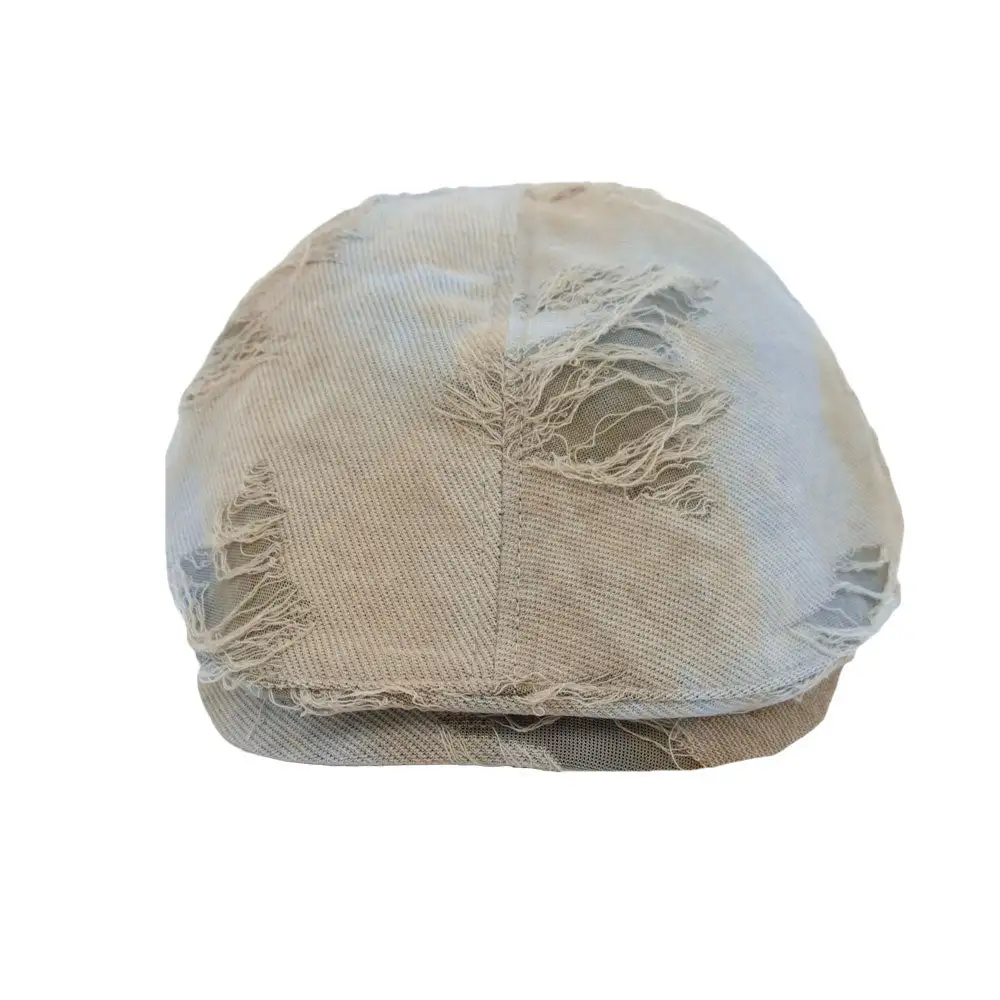 Cotton Distressed Newsboy Cap
