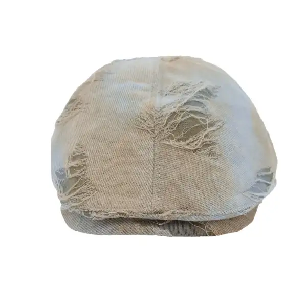 Cotton Distressed Newsboy Cap