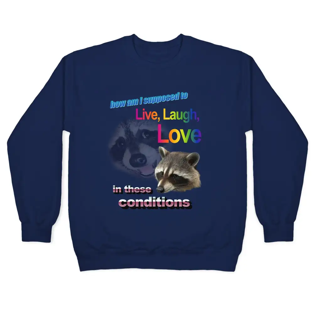 Sweet Raccoon Crewneck Sweatshirt