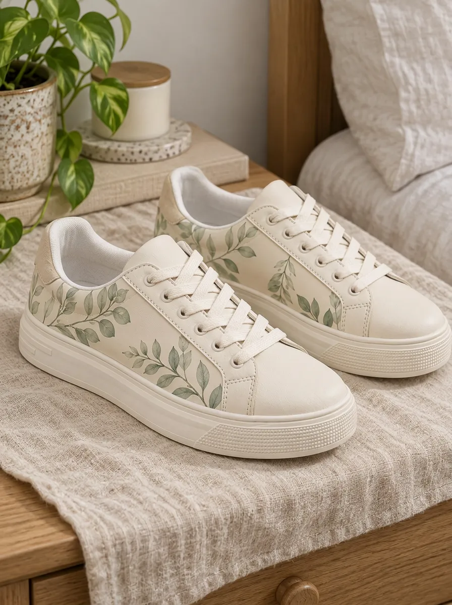 Women's Studio Botanical Nature Lover Leaves Skate Shoes