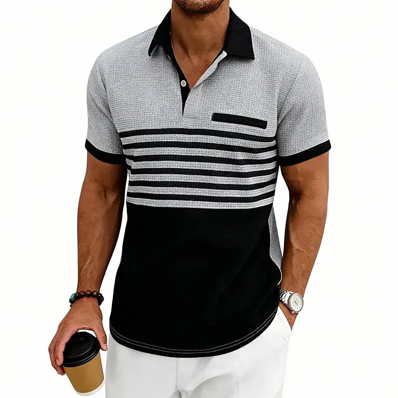 Jacquard Cotton Polo Shirt