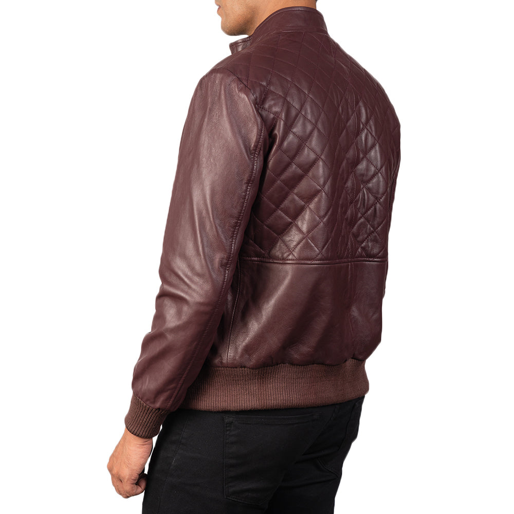 Men's Classic Rugged Bomber Leather Jacket