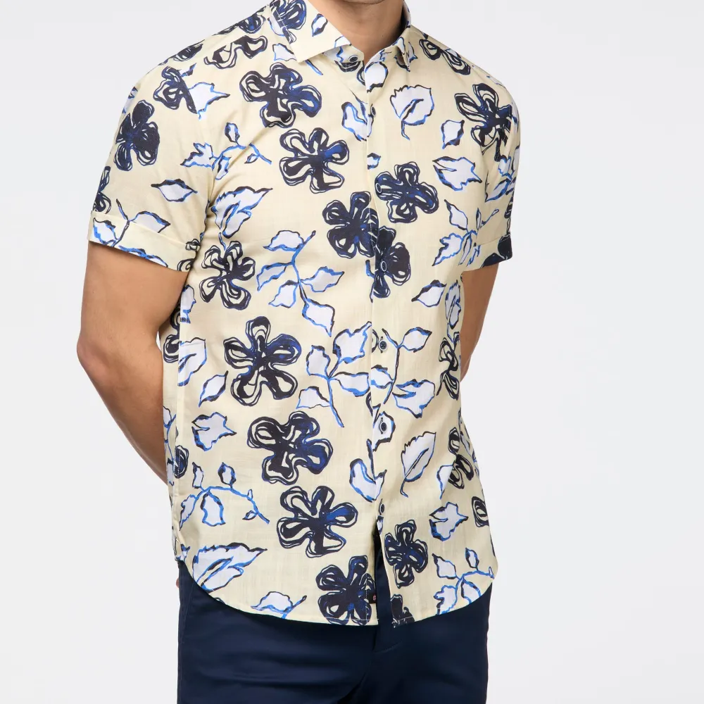 Botanical Linen Effect Shirt