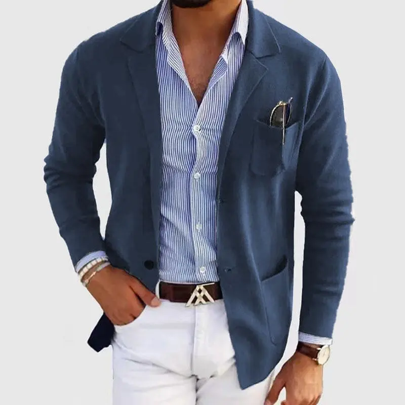 Knit Button Blazer
