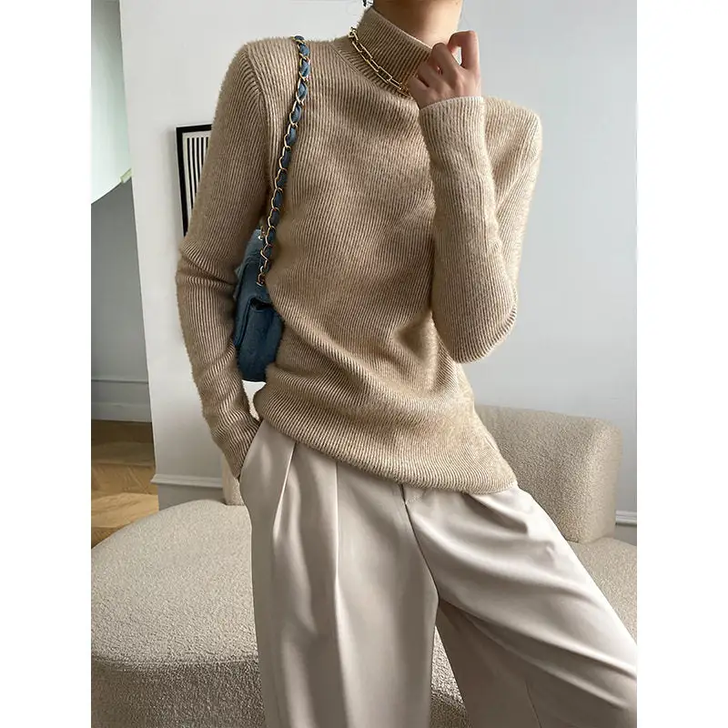 Ribbed Faux Mink Knit Sweater