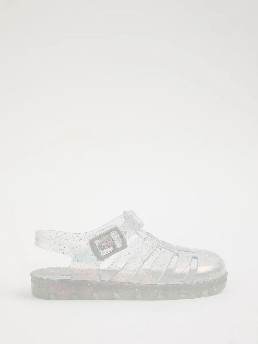 Pearl Glitter Jelly Fisherman Sandals