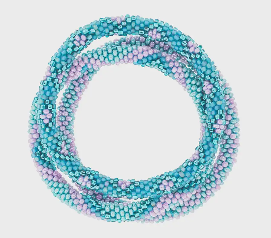 Expandable Glass Bead Roll-On Bracelet