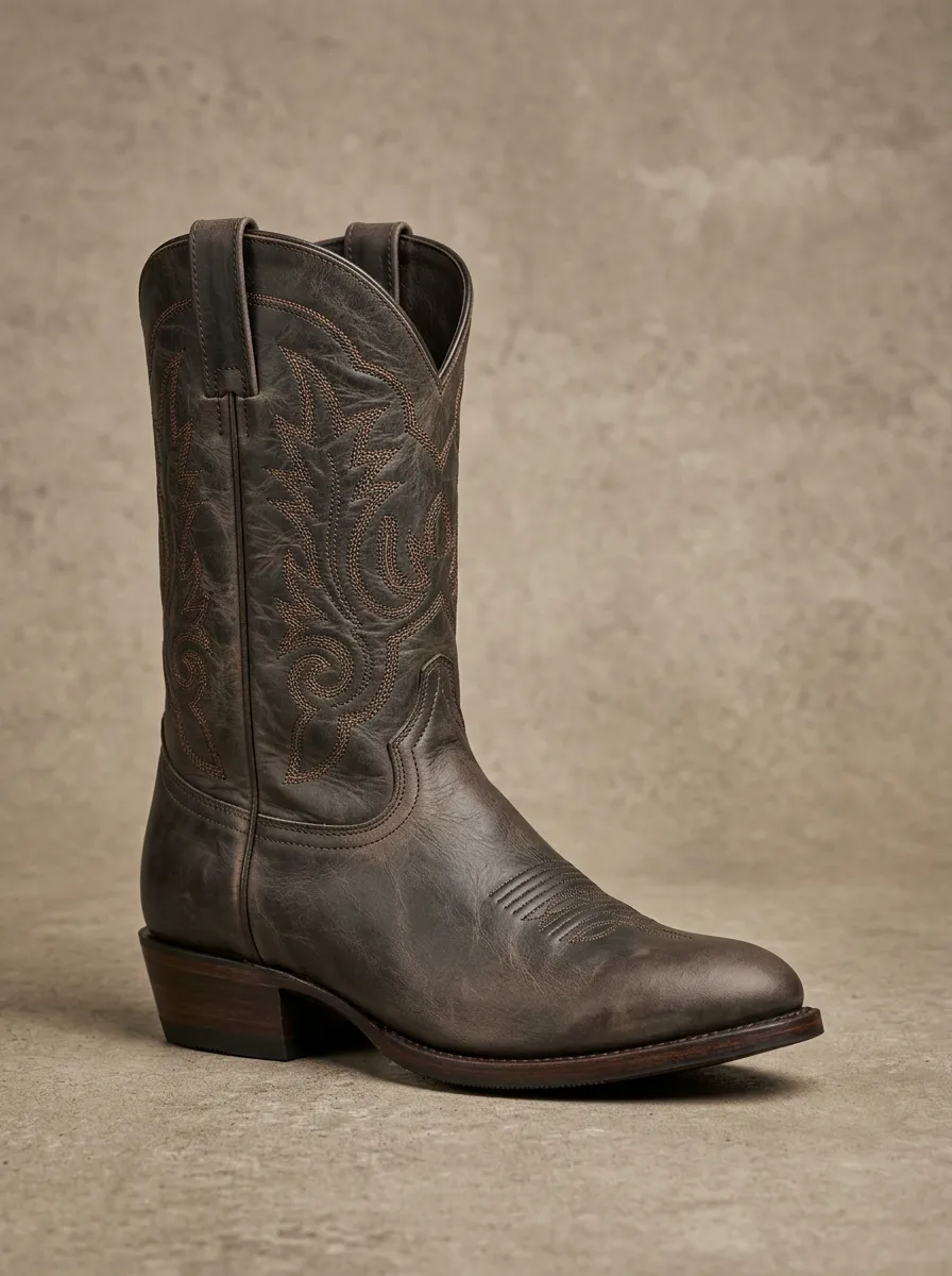 Traditional Embroidered Utility-Look Western Boots