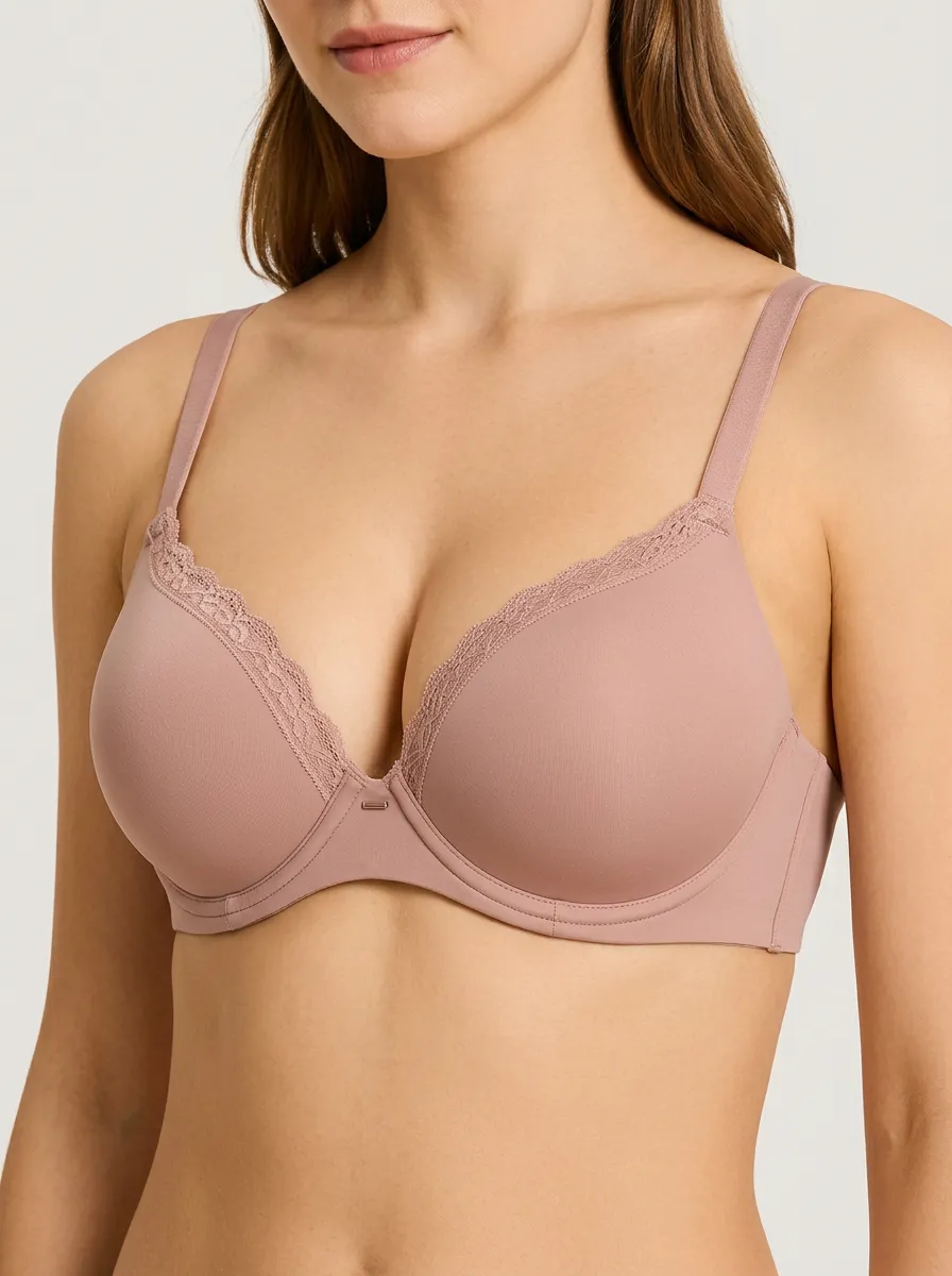 Women's Refined Padded Lace-Trim Bra