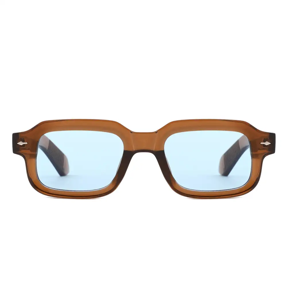 Vintage Square Flat-Top Retro Sunglasses