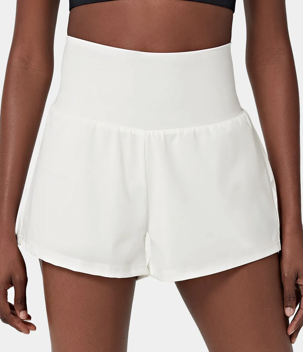 2026🔥  Super High Waisted Back Pocket & Side Hidden Pocket 2-in-1 Yoga Shorts 2.5