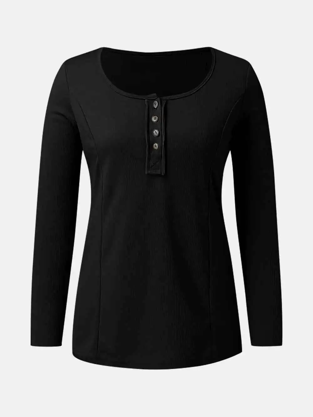 Scoop Neck Long Sleeve T-Shirt