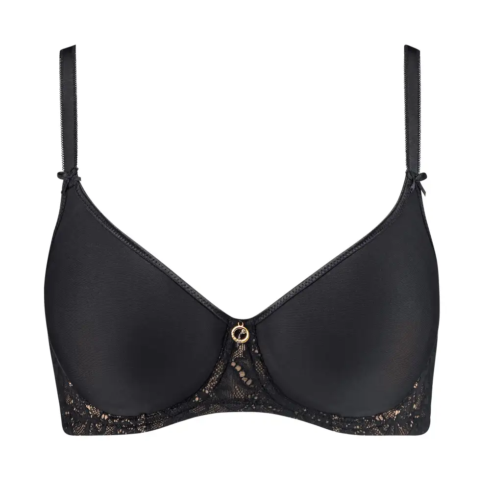 Women's Push-Up Spacer Chimney Back Lace Jacquard Breathable Bra