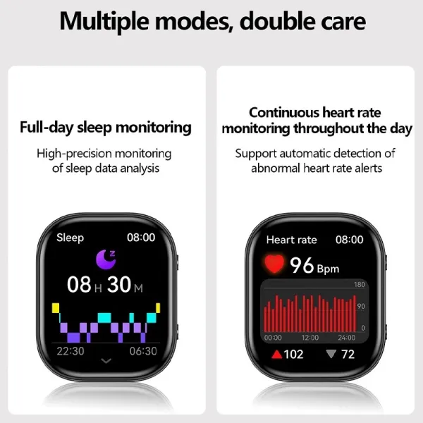 Smart Watch Bluetooth Call Heart Rate SpO2 Sleep Monitor Fitness Tracker Sports Health Smartwatch for Android iOS