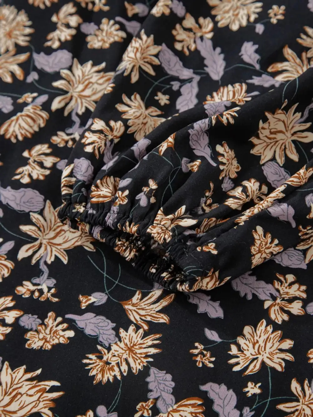 Floral V Neck Smocked Dress Casual