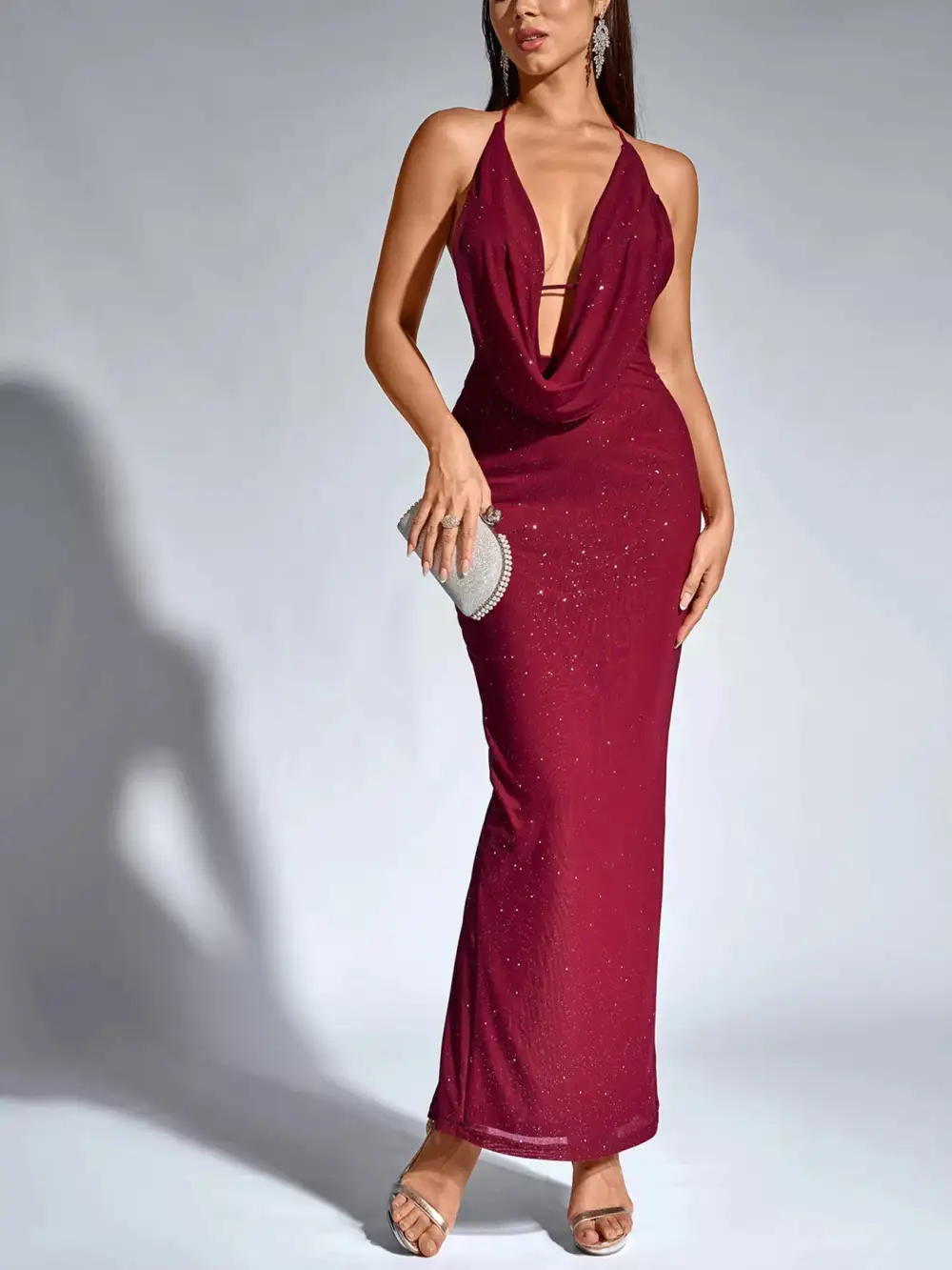 Relaxed Shape Halter Maxi Dress