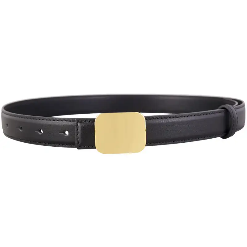 Simple Leather Belt with Buckle